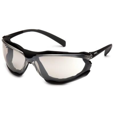 Proximity Safety Glasses, Black Frame with Indoor/Outdoor Mirror Anti-Fog Lens