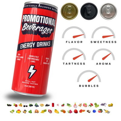 Customizable Energy Drink 8.4 Oz or 12 Oz Sugar or Sugar-Free