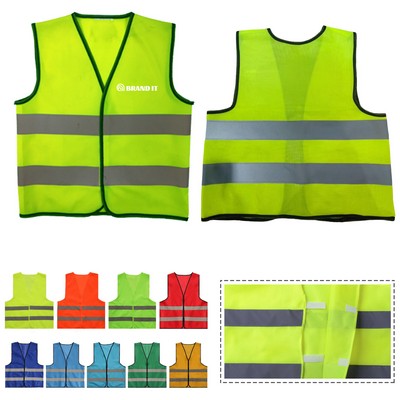2.9 oz Polyester Double Strap Reflective Safety Vest
